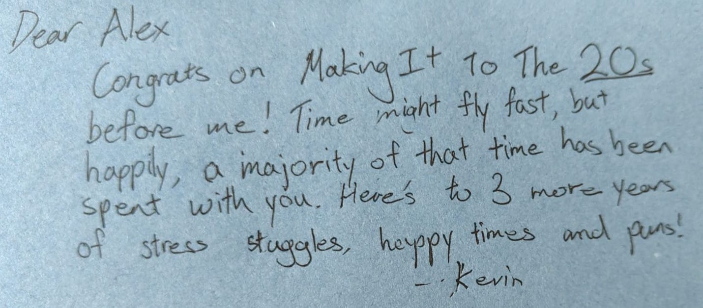 Handwritten message 1